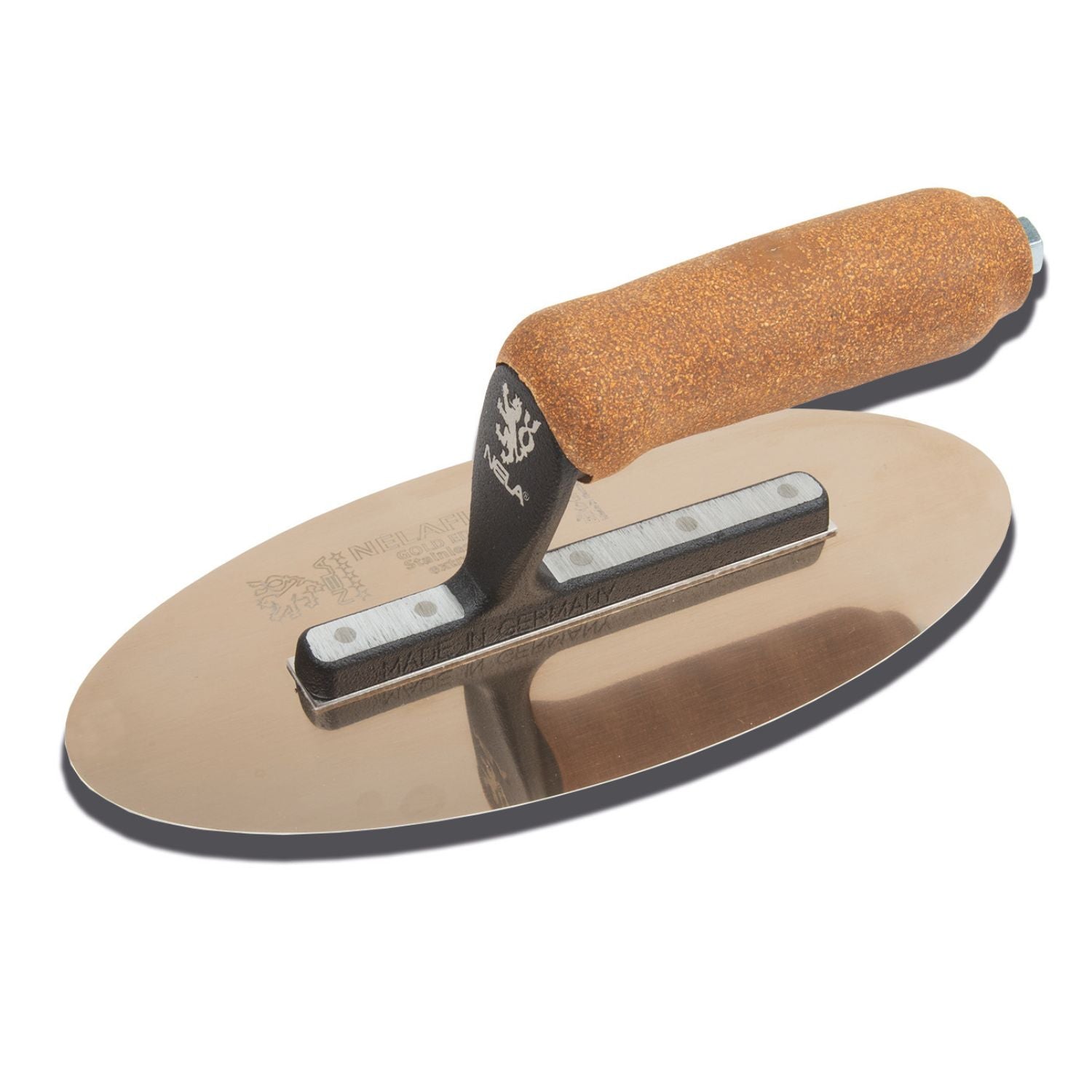 Premium Venezianische Glättekelle Supreme Flex Gold ovale Form – Produktansicht