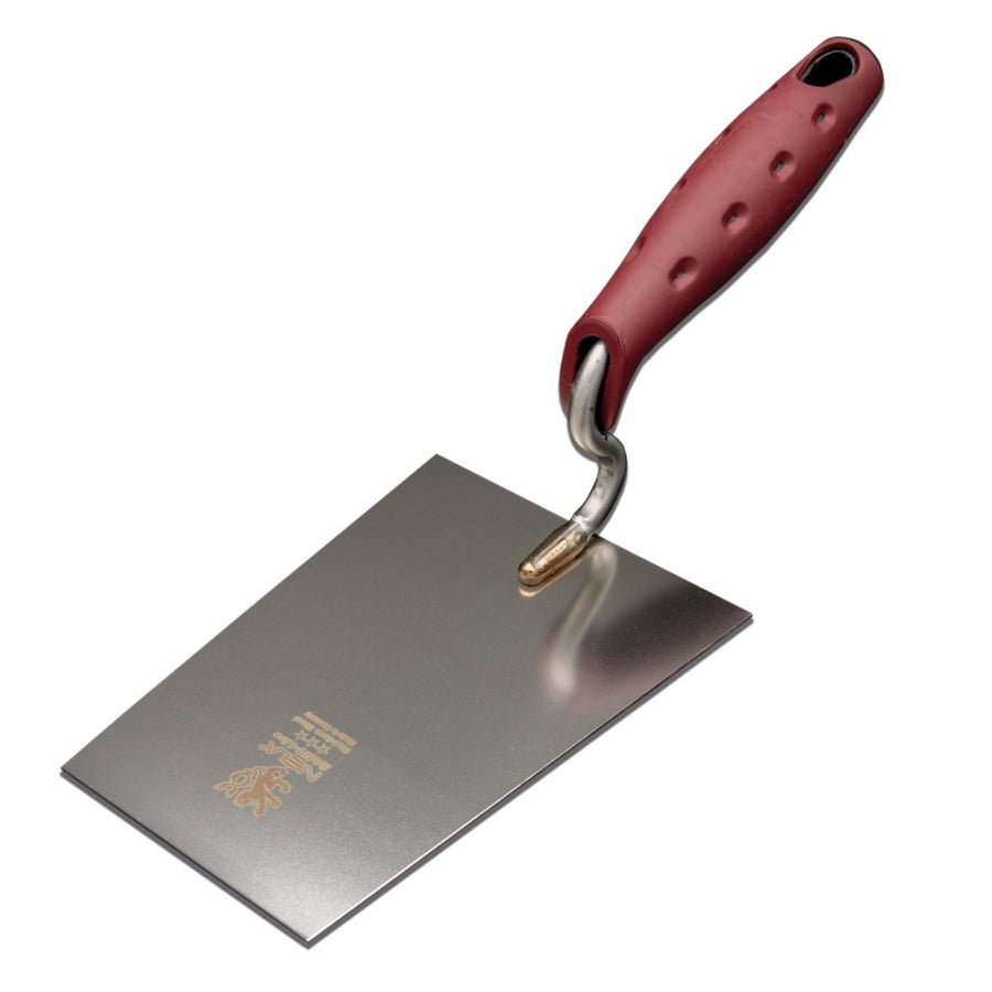 Basic Line Stuckateurkelle rostfrei Schwanenhals Softgriff weinrot – Produktansicht