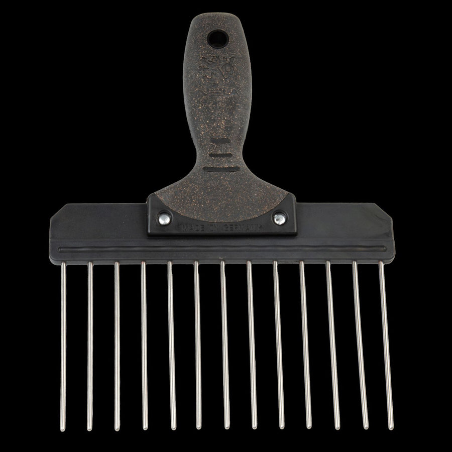 Putzkamm 203mm, schwarzer Korkgriff – Produktansicht